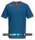 Camiseta técnica azul EasyCool transpirable contra el calor en tejido de malla fresca personalizable con logo de empresa en uniforma - PDX411