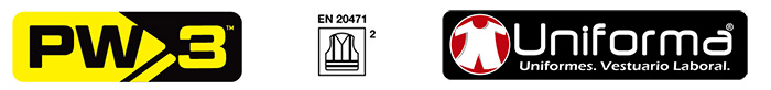 Camiseta de trabajo Negra combinada con Alta Visibilidad de Manga Larga y bandas reflectantes homologada EN ISO 20471 personalizable con logo de empresa en Uniforma